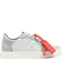 Tênis Off-White Low Vulcanized Calf Leather Greyish Mint Green