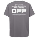 Camiseta Off-White Slim Fit Wavy Line Cinza Mescla e Branca