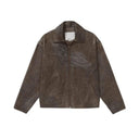 Jaqueta de Couro Piet Vintage Surf Marrom