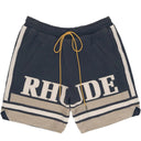Shorts Short Rhude Embroidered Logo Preto/Bege Escuro