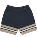 Shorts Short Rhude Embroidered Logo Preto/Bege Escuro