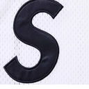 Camiseta Jersey Supreme S Logo Baseball Henley Branca