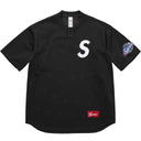 Camiseta Jersey Supreme S Logo Baseball Henley Preta