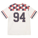 Camiseta Supreme Patchwork Yoke Football Cinza Claro