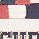 Camiseta Supreme Patchwork Yoke Football Cinza Claro
