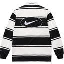Camiseta Supreme x Nike Stripe Rugby Preta