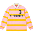 Camiseta Supreme Stripe Rugby Rosa