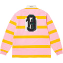 Camiseta Supreme Stripe Rugby Rosa