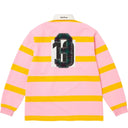 Camiseta Supreme Stripe Rugby Rosa