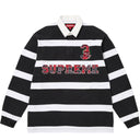 Camiseta Supreme Stripe Rugby Preta