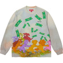 Camiseta Supreme All Dogs Go To Heaven Manga Longa Branca