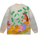 Camiseta Supreme All Dogs Go To Heaven Manga Longa Branca