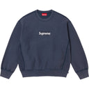 Moletom Supreme Washed Box Logo Crewneck Azul Marinho