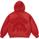 Moletom Supreme Leather Appliqué Com Zíper Vermelho