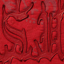 Moletom Supreme Leather Appliqué Com Zíper Vermelho