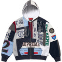 Moletom Supreme Patchwork Com Zíper Azul Marinho