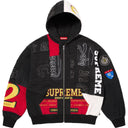 Moletom Supreme Patchwork Com Zíper Preto
