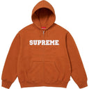 Moletom Supreme Collegiate Appliqué Com Zíper Laranja