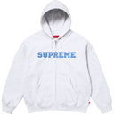 Moletom Supreme Collegiate Appliqué Com Zíper Cinza