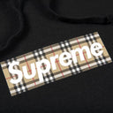 Moletom Supreme x Burberry Box Logo Preto