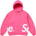 Moletom Supreme Big Logo Com Zíper Rosa Magenta