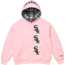 Moletom Supreme x Chicago White Sox Com Zíper Rosa Claro