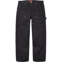 Calça Jeans Supreme Jacquard Logos Double Knee Painter Preta