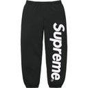 Calça de Moletom Supreme Aplique em Cetim Preta