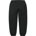 Calça de Moletom Supreme Aplique em Cetim Preta
