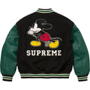 Jaqueta Supreme x Number (N)Ine x Mickey Mouse Varsity Preta