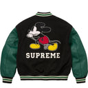 Jaqueta Supreme x Number (N)Ine x Mickey Mouse Varsity Preta