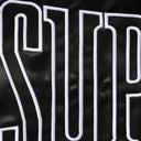 Jaqueta Supreme Satin Piping Meio Zíper Preta
