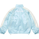 Jaqueta Supreme Satin Piping Meio Zíper Azul Claro