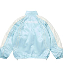 Jaqueta Supreme Satin Piping Meio Zíper Azul Claro