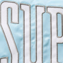 Jaqueta Supreme Satin Piping Meio Zíper Azul Claro