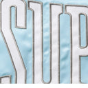 Jaqueta Supreme Satin Piping Meio Zíper Azul Claro