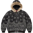 Jaqueta Supreme Bandana Jacquard Denim Work Preta