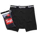Cueca Boxer Supreme Hanes Preta (Pacote de 4)