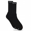 Meia Supreme x Hanes Crew Preta (Pacote de 4)