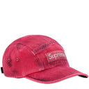 Boné Supreme Overdyed Camp Vermelho
