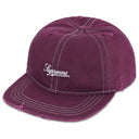 Boné Supreme Distressed Script 6-Panel Roxo Escuro