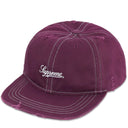 Boné Supreme Distressed Script 6-Panel Roxo Escuro