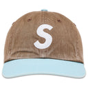 Boné Supreme Pigment Coated 2-Tone S Logo 6-Panel Marrom