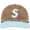 Boné Supreme Pigment Coated 2-Tone S Logo 6-Panel Marrom