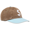 Boné Supreme Pigment Coated 2-Tone S Logo 6-Panel Marrom
