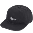 Boné Supreme Distressed Script 6-Panel Preto