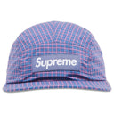 Boné Supreme x Cordura Plaid Camp Azul