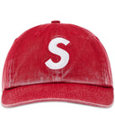 Boné Supreme Pigment Coated S Logo 6 Panel Vermelho