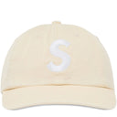 Boné Supreme Pigment Coated S Logo 6 Panel Bege Claro