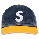 Boné Supreme Pigment Coated 2-Tone S Logo 6-Panel Azul Marinho